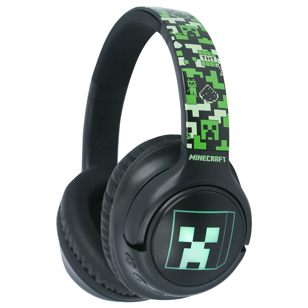 Minecraft Trådlösa LED Hörlurar