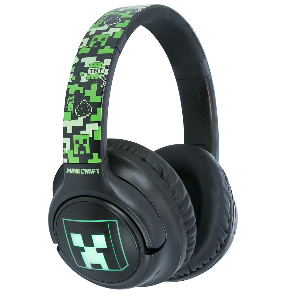 Minecraft Trådlösa LED Hörlurar