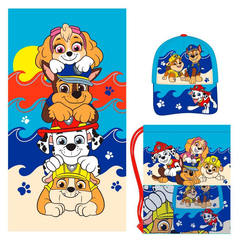 Paw Patrol set handduk + väska + keps