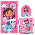 Gabbys Dockhus Set: Handduk, Väska och Kapsy