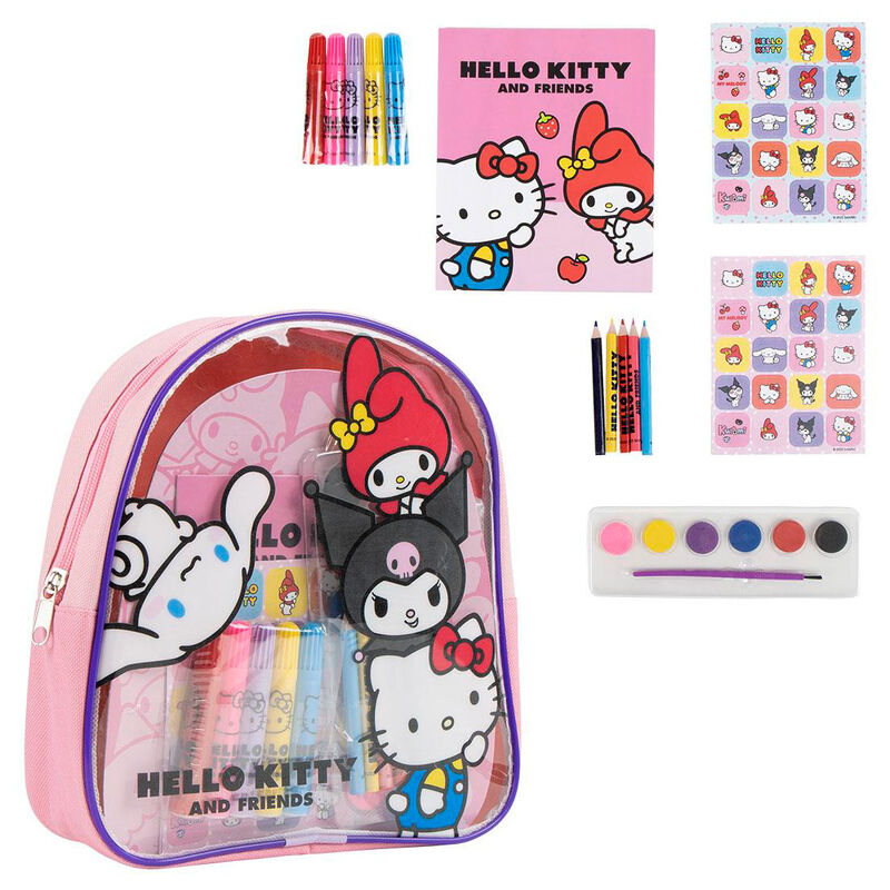 Hello Kitty Ryggsäck med Kontorsmaterial Set