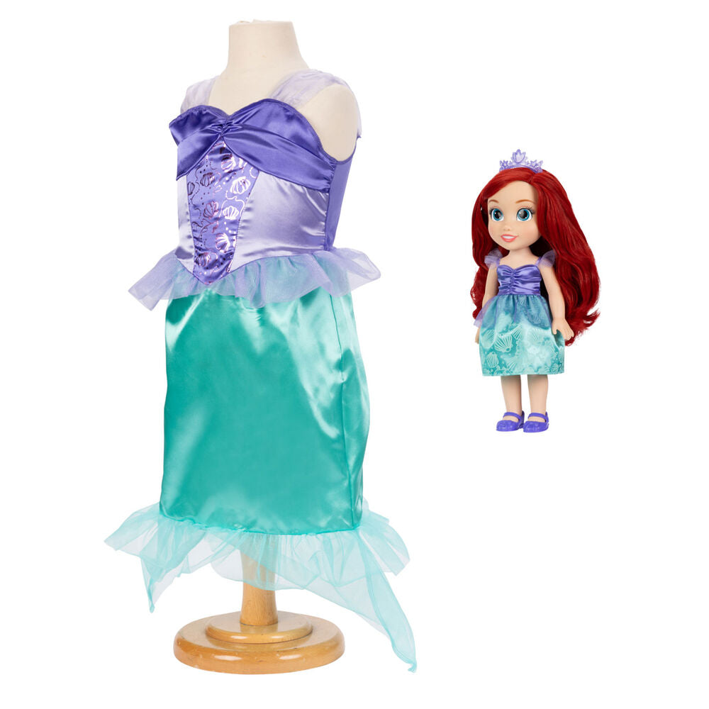 Disney Den Lilla Sjöjungfrun Ariel Docka + Kostym 38cm