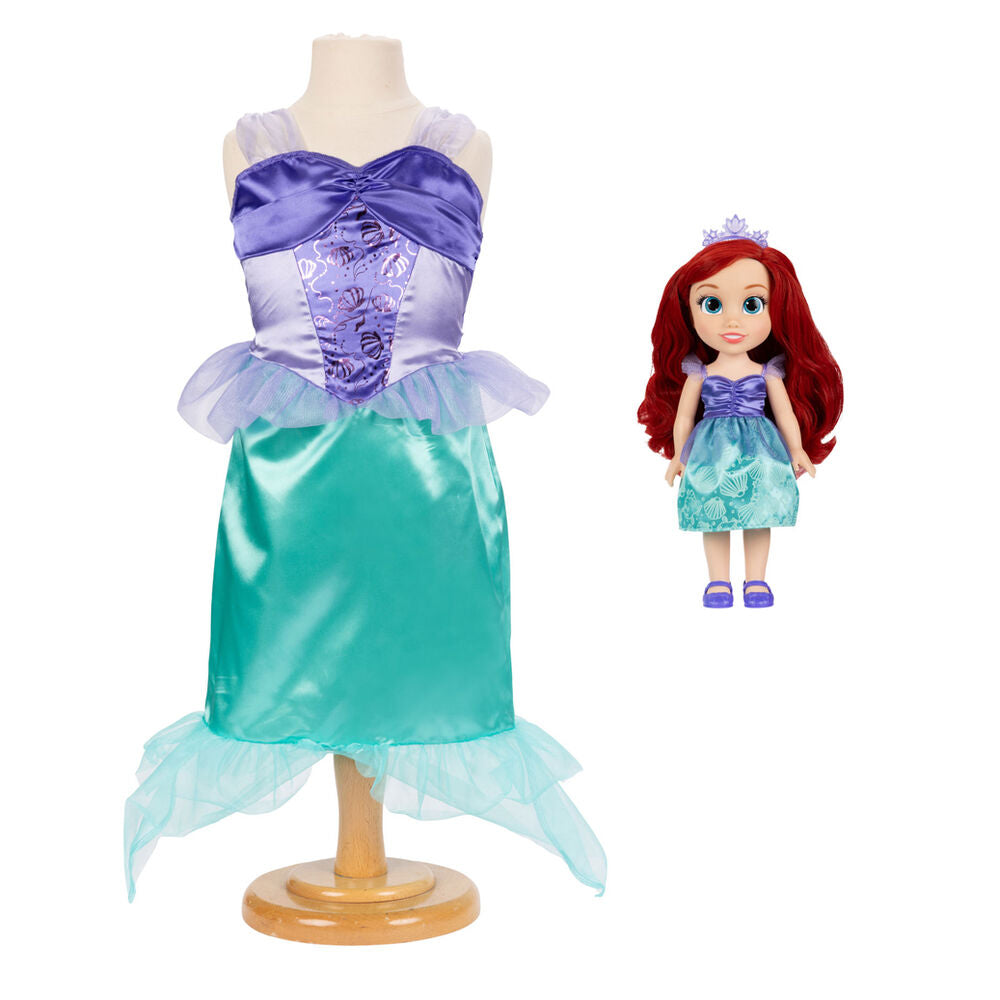 Disney Den Lilla Sjöjungfrun Ariel Docka + Kostym 38cm