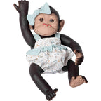 Reborn Baby Doll Monkey i Grön Onesie - 35cm