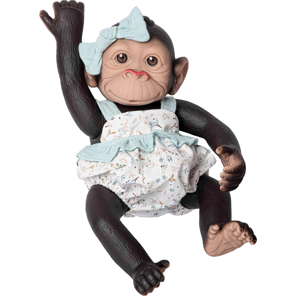 Reborn Baby Doll Monkey i Grön Onesie - 35cm