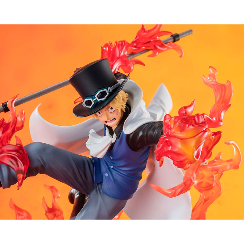 One Piece Sabo Fire Fits Rook Check Figuarts Zero Figur 19 cm