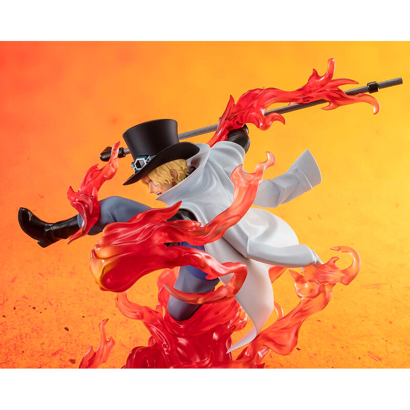 One Piece Sabo Fire Fits Rook Check Figuarts Zero Figur 19 cm