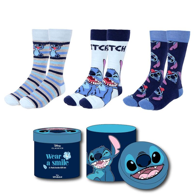 Disney Stitch Assorterade Strumpor för Vuxna - 3-Pack