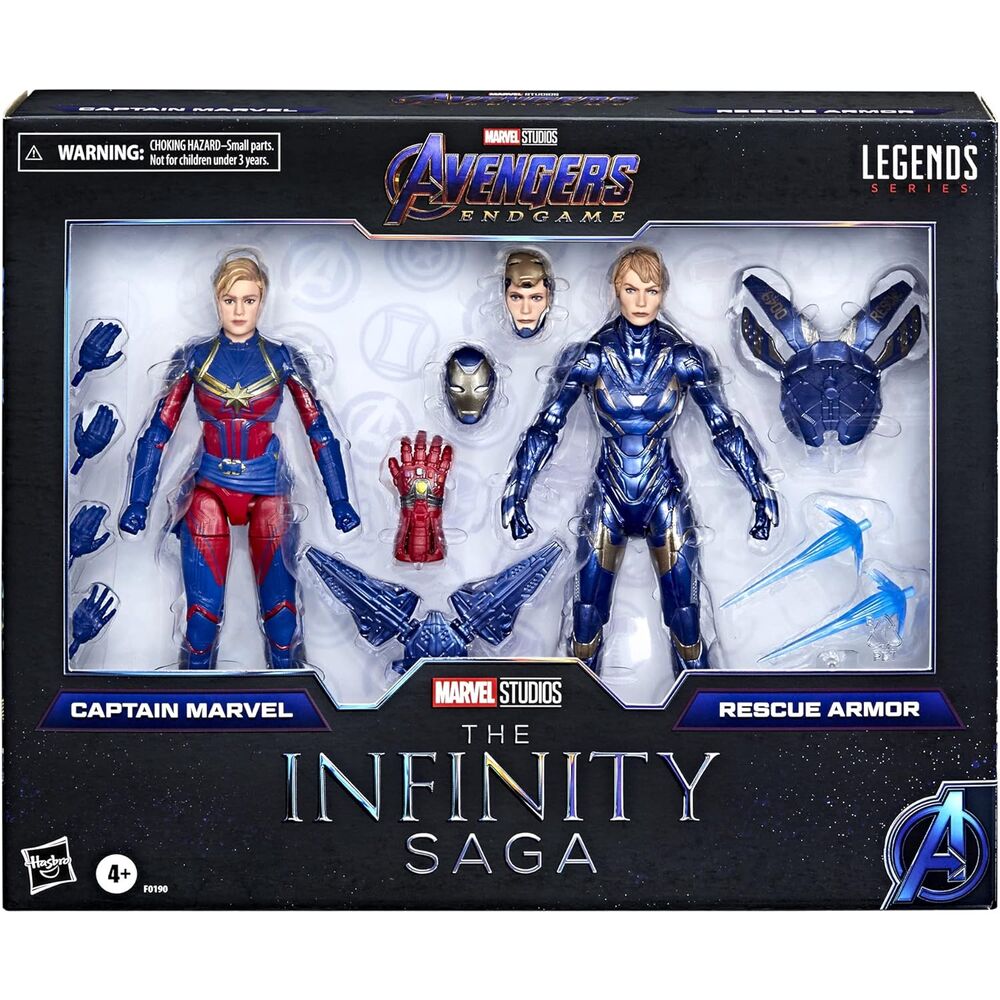 Marvel Avengers Endgame The Infinity Saga Captain Marvel & Rescue Figurer 15cm