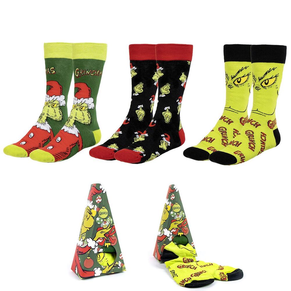 Grinch Pack 3 Adult Socks