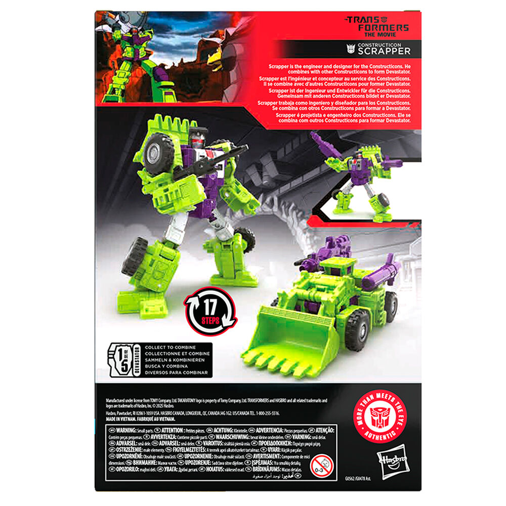 Transformers Studio Series Constructicon Scrapper Figur 16,5cm
