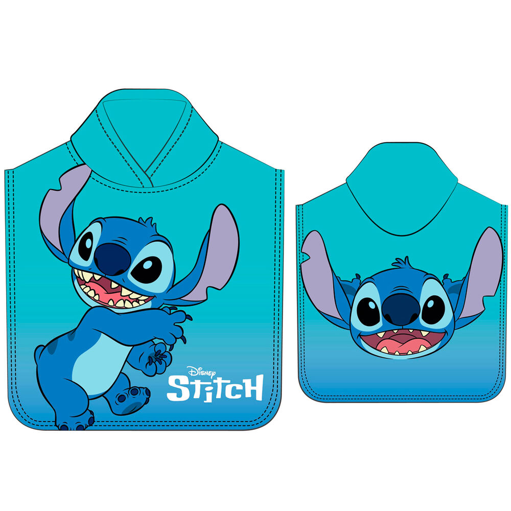 Disney Stitch mikrofiber ponchohandduk