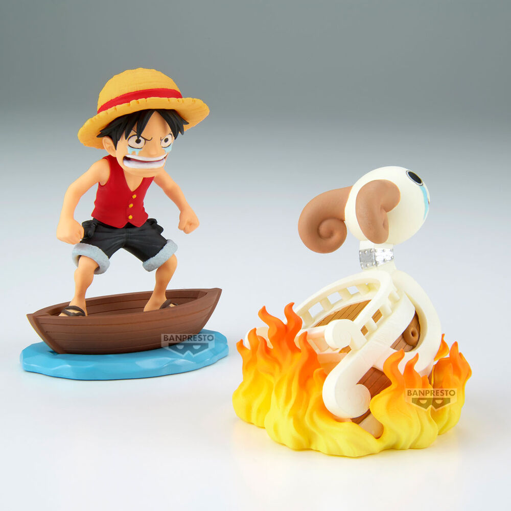 One Piece Luffy & Going Merry Figur 8cm