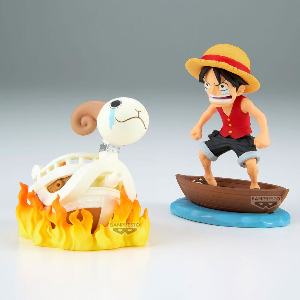 One Piece Luffy & Going Merry Figur 8cm