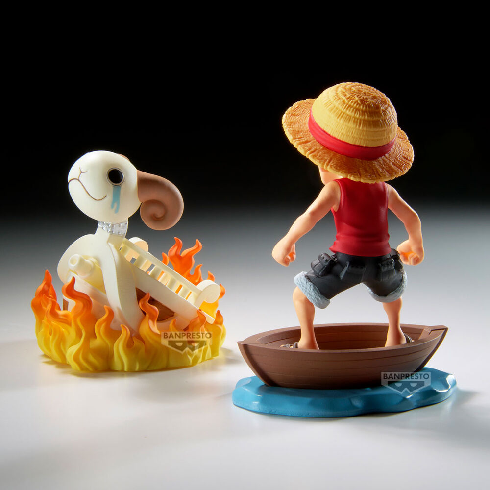 One Piece Luffy & Going Merry Figur 8cm