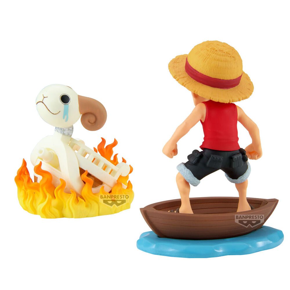 One Piece Luffy & Going Merry Figur 8cm