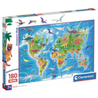 Dinosaurs Map Super Puzzle 180 Pcs