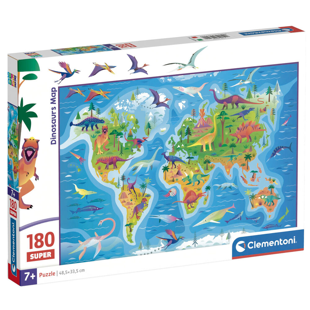 Dinosaurs Map Super Puzzle 180 Pcs