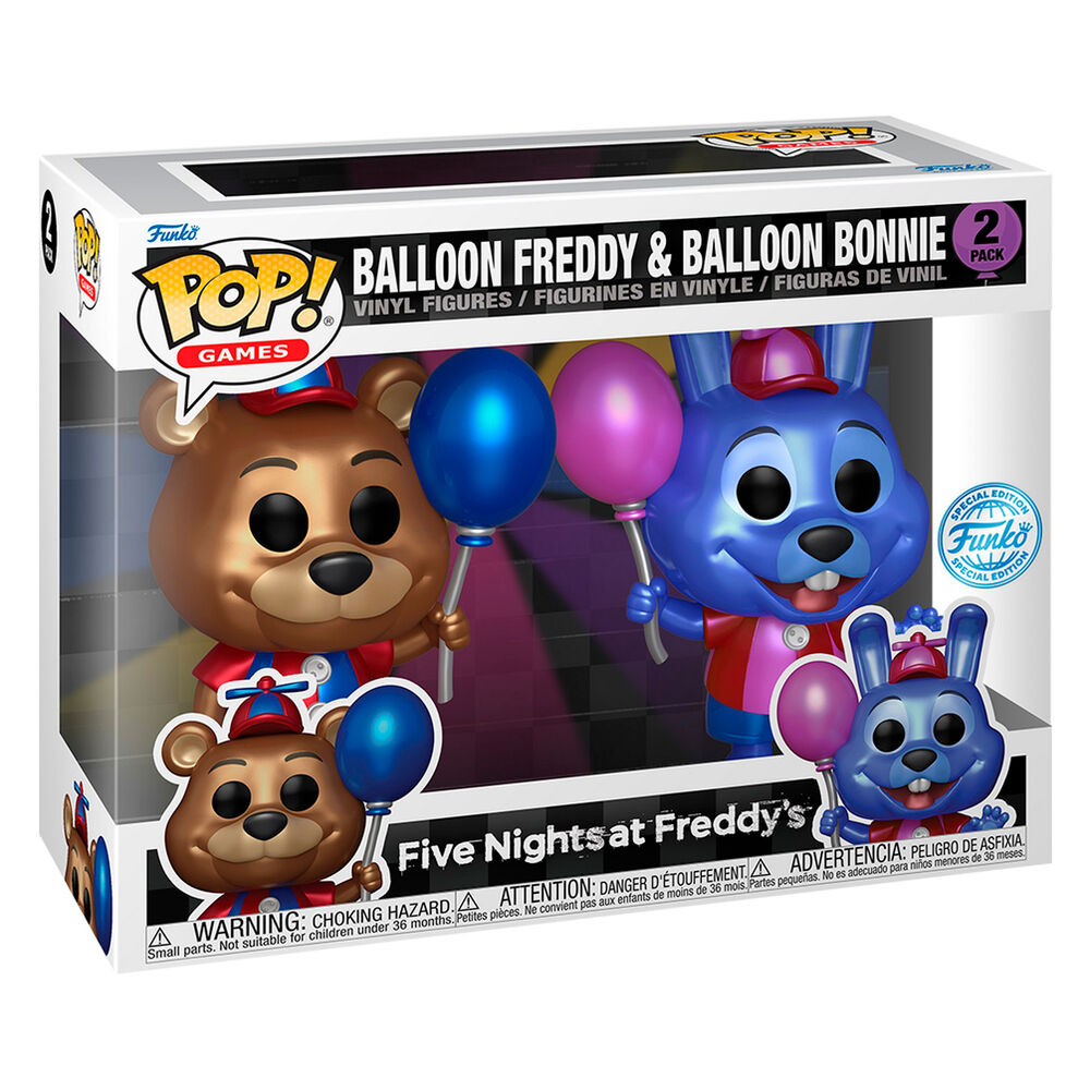 POP pack 2 figurer: Five Nights at Freddy's - Ballon Freddy & Balloon Bonnie