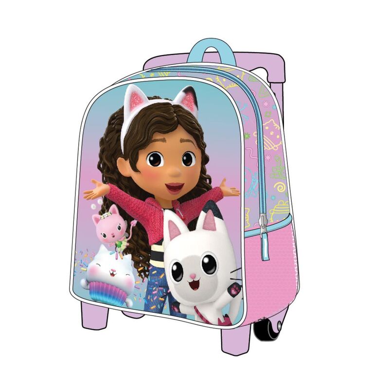 Gabbys Dolls House 3D Ryggsäck med Hjul 31cm