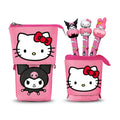 Hello Kitty Pennfodral med 3 Raderbara Pennor