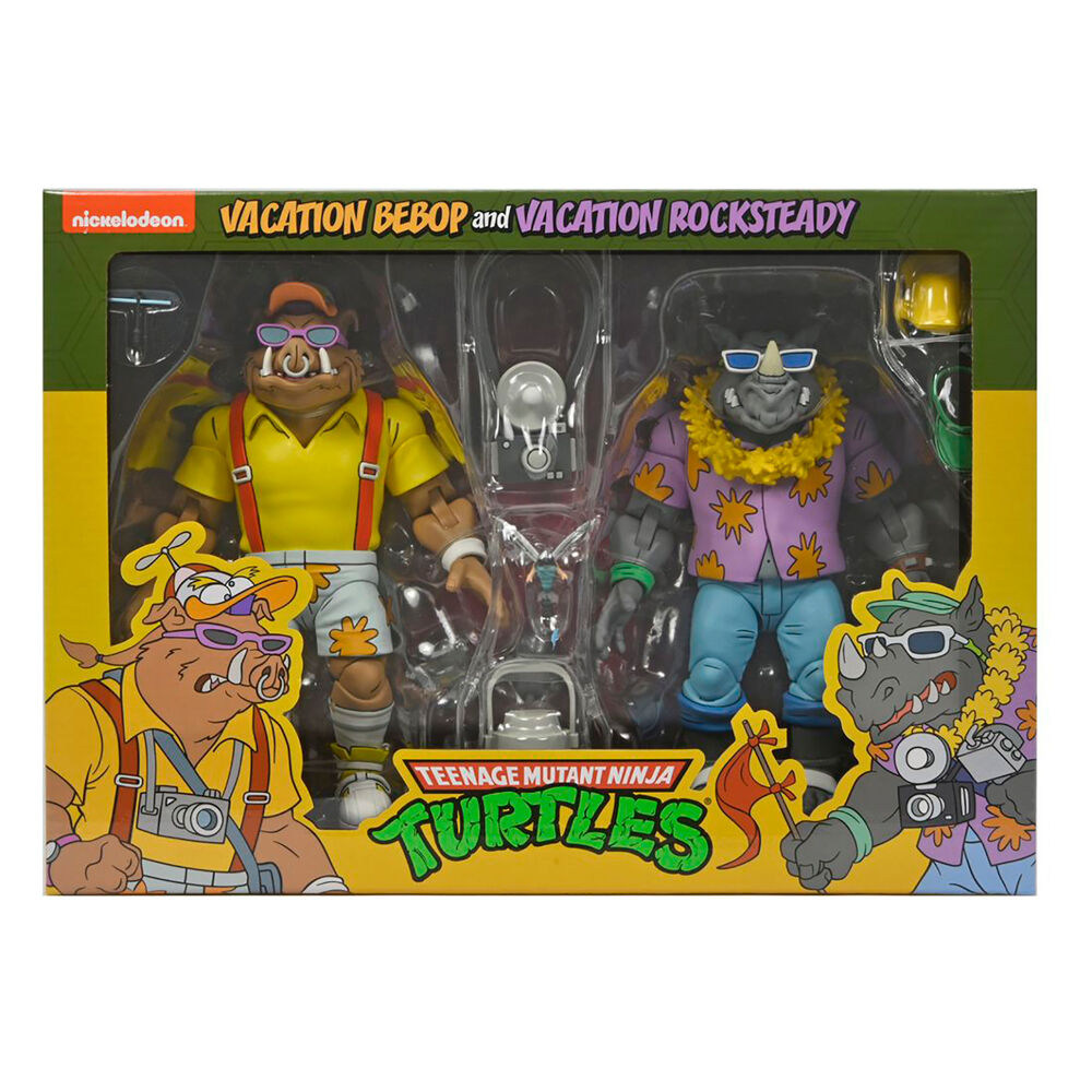 Ninja Turtles Teenage Mutant Vacation Bebop & Rocksteady Pack - 2 Figurer 18cm