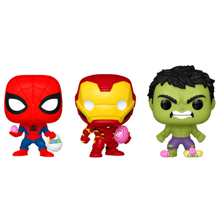 Pocket POP! Blister 3 figurer: Marvel Spiderman, Hulk, Iron Man