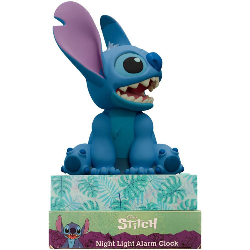 Disney Stitch 3D-lampa med väckarklocka