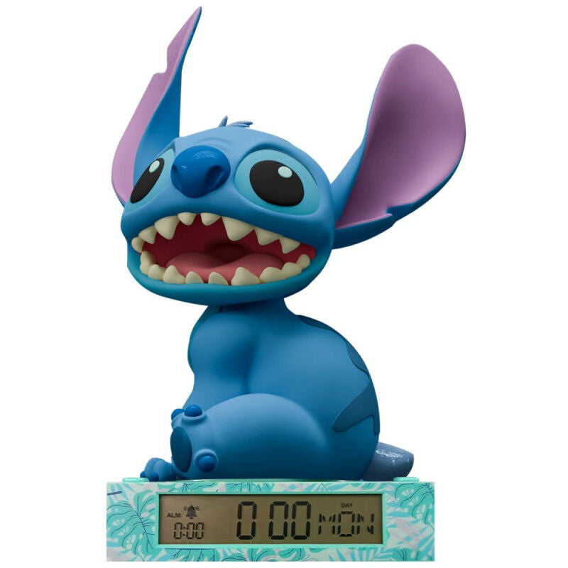 Disney Stitch 3D-lampa med väckarklocka