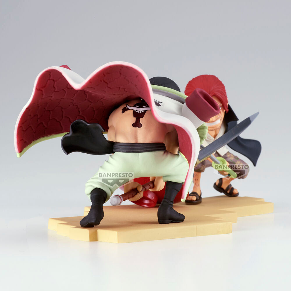 One Piece World Collectable Log Stories Figur Edward Newgate vs. Shanks 13cm