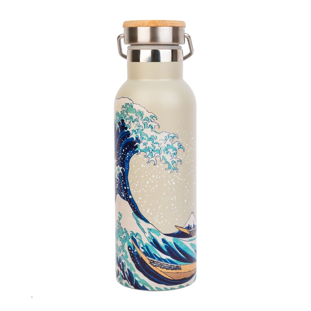 Stainless Steel Vattenflaska 500ml - The Great Wave of Kanagawa av Hokusai