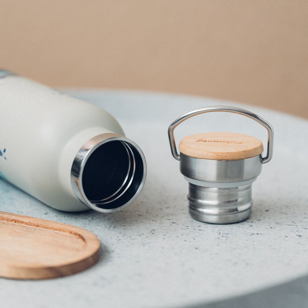 Stainless Steel Vattenflaska 500ml - The Great Wave of Kanagawa av Hokusai