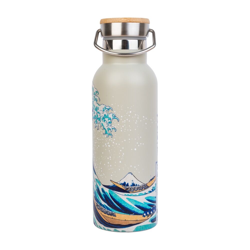 Stainless Steel Vattenflaska 500ml - The Great Wave of Kanagawa av Hokusai