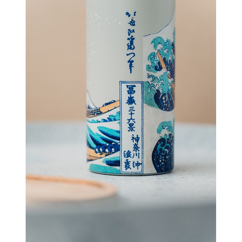 Stainless Steel Vattenflaska 500ml - The Great Wave of Kanagawa av Hokusai