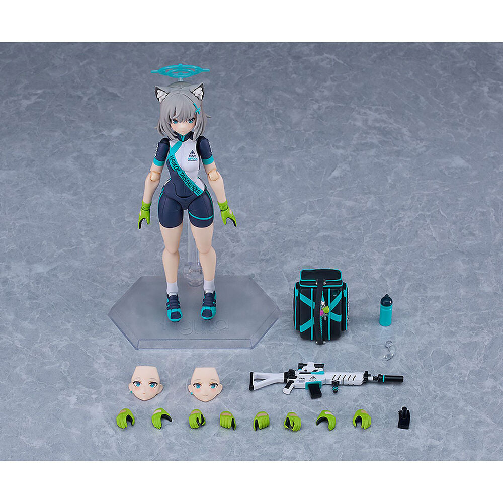 Blue Archive Figma Shiroko Sunaookami Cycling Figur 14,5cm