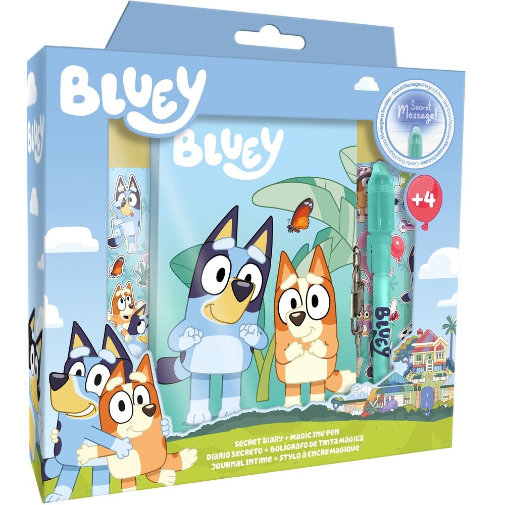 Bluey Dagbok med Magisk Penna