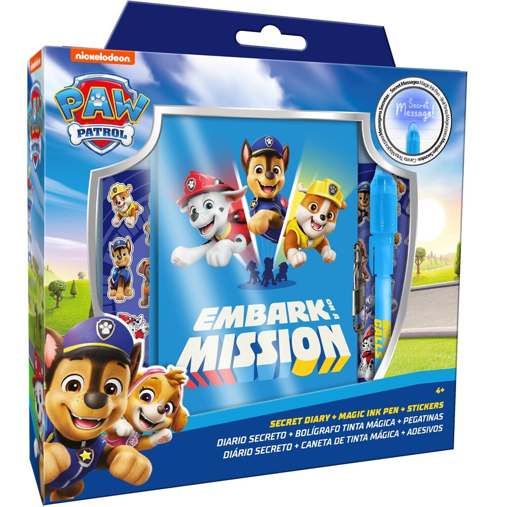 Paw Patrol Dagbok med Magisk Penna