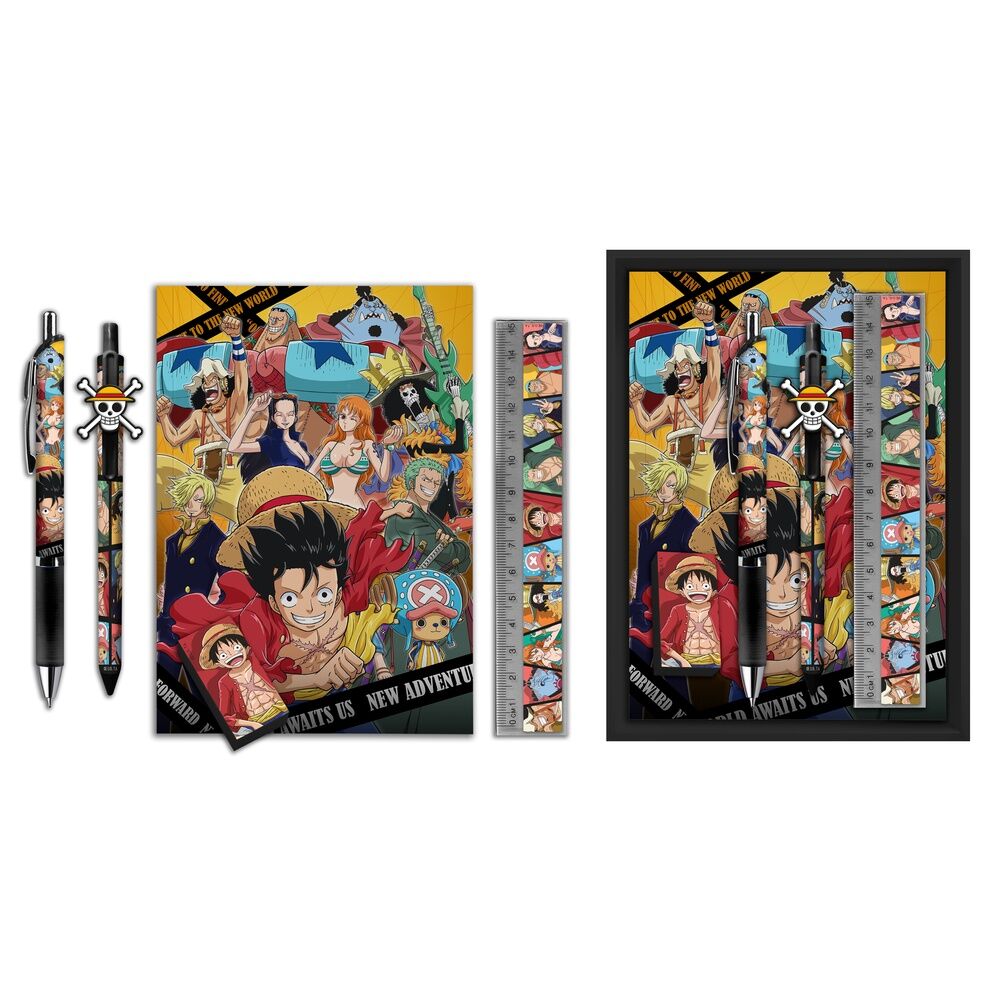 One Piece Stationery Case 5pcs – Perfekt för Skolan och Kontoret