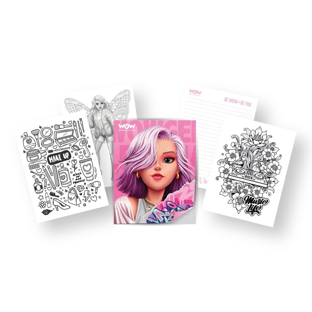 Wow Generation Målarbok + 8 Metalliska Gelpennor