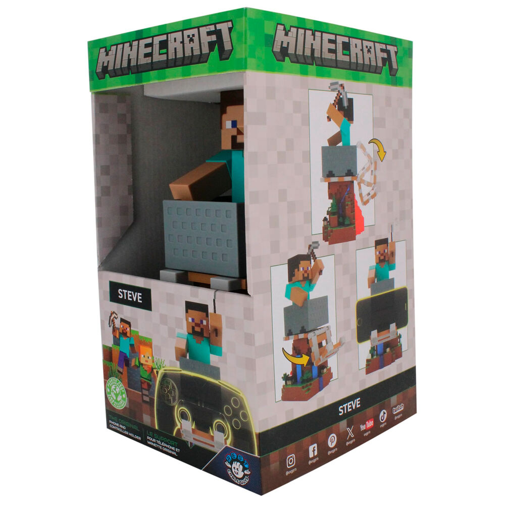 Minecraft Steve Klämma Kabelhållare 20cm