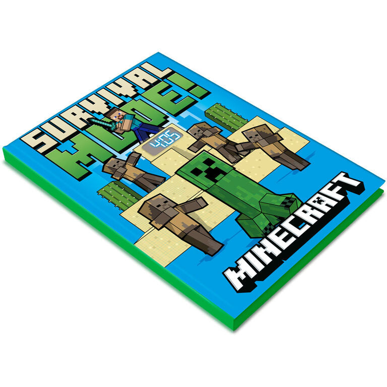 Minecraft Anteckningsblock med LED-klocka