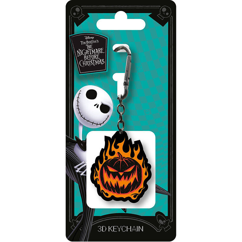 Disney Nightmare Before Christmas Pumpa i Eld 3D Nyckelring