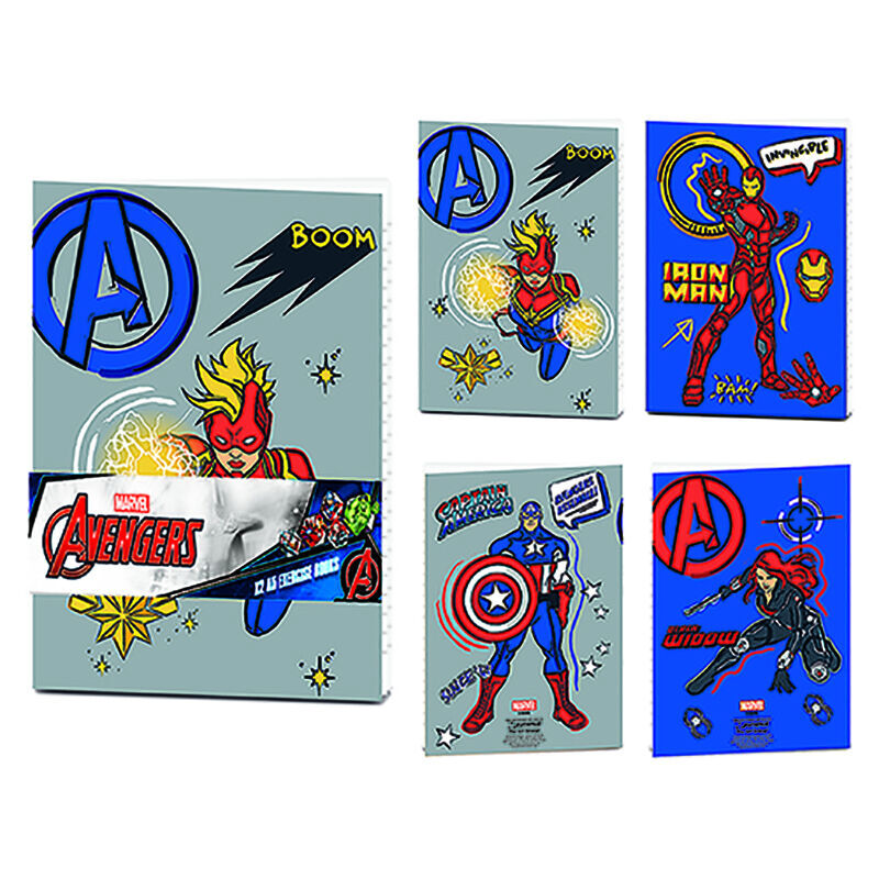 Marvel Avengers A5 2 Arbetsböcker Set