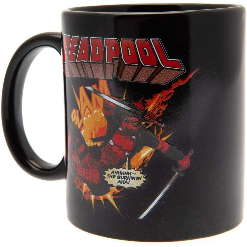 Marvel Deadpool Mug, Nyckelring och Coaster Set