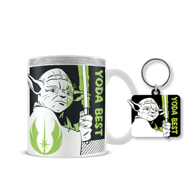 Star Wars Yoda Bästa Mug + Nyckelring Set