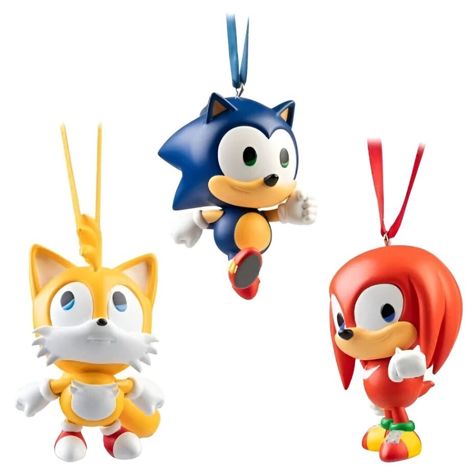 Sonic the Hedgehog Set med 3 Figurer