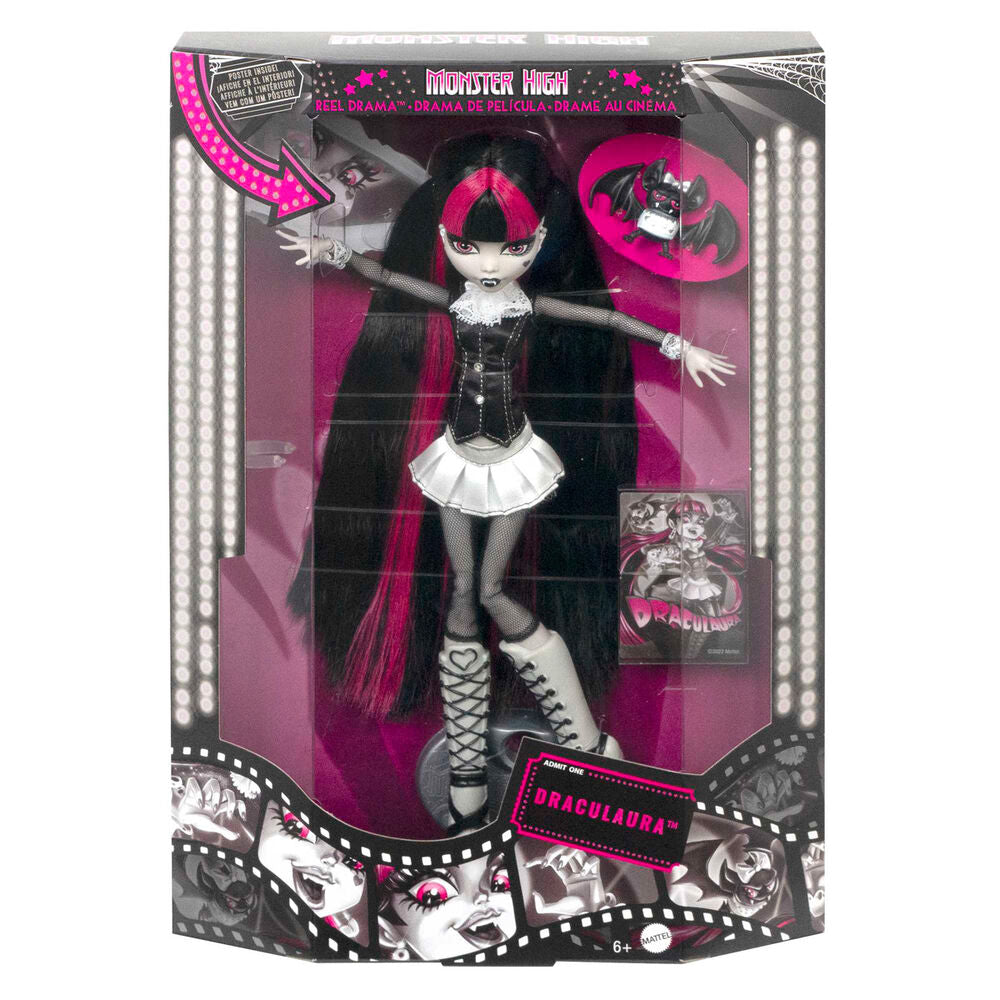 Monster High Reel Drama Draculaura Docka