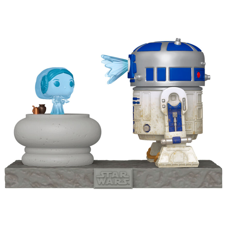 POP Figur Deluxe Star Wars R2-D2 och Prinsessan Leia Hologram