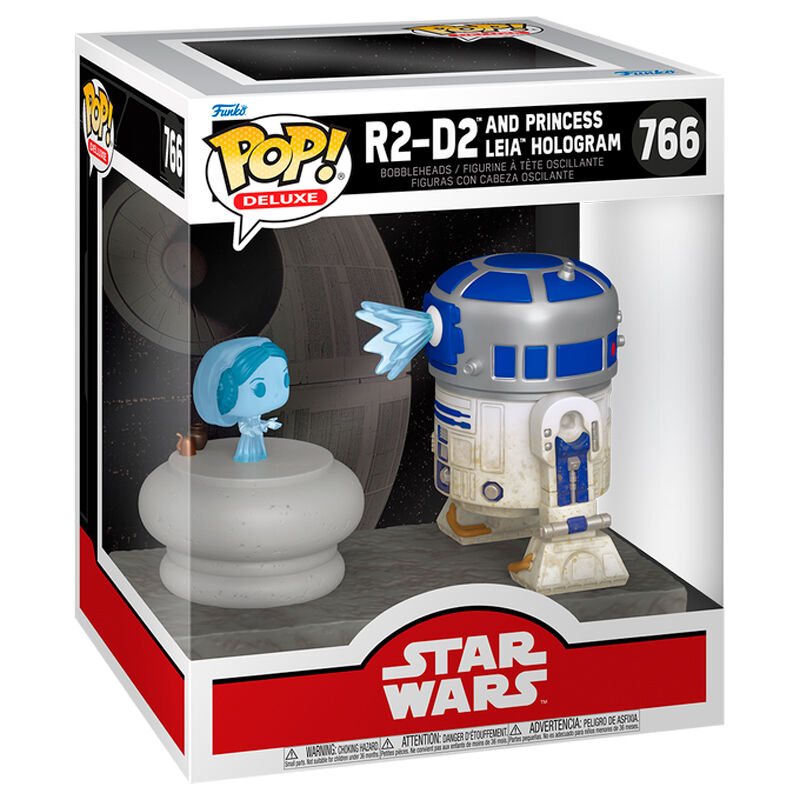 POP Figur Deluxe Star Wars R2-D2 och Prinsessan Leia Hologram
