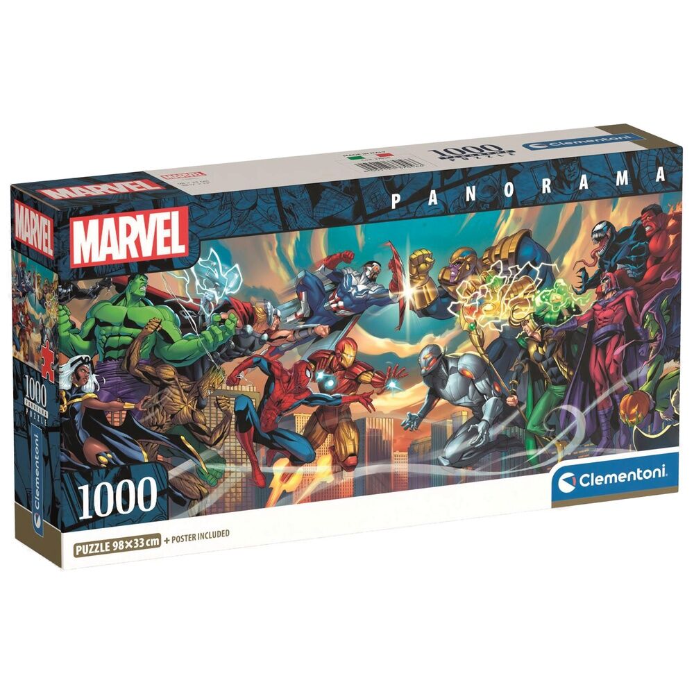 Marvel Heroes vs Villains panorama pussel 1000 bitar